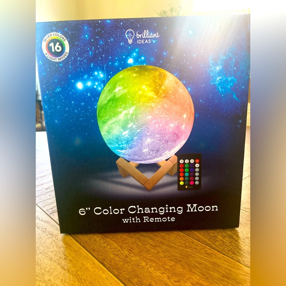 LED Color Changing Moon with Remote and Stand 6” NIB NWOT - Picture 4 of 5